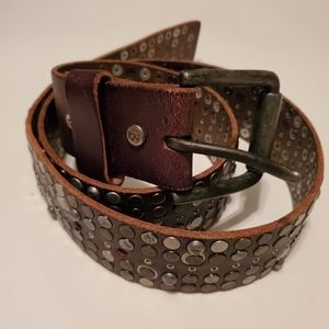 Women's Bill Adler brown leather belt